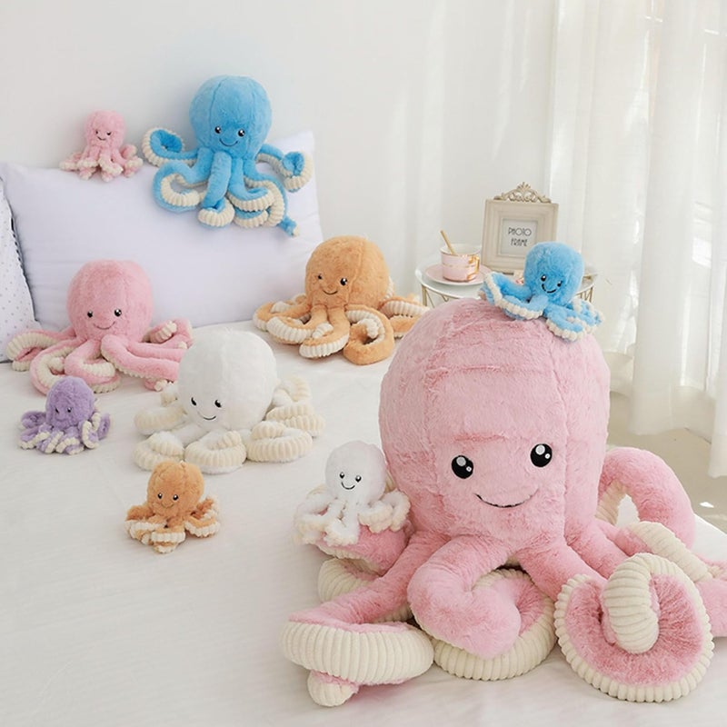 Maxpetus Cute Big Octopus Pillows,Interior Decoration Octopus Cushion,Soft Marine Animal Decorations (Khaki, 7.0 inch) - Image 3